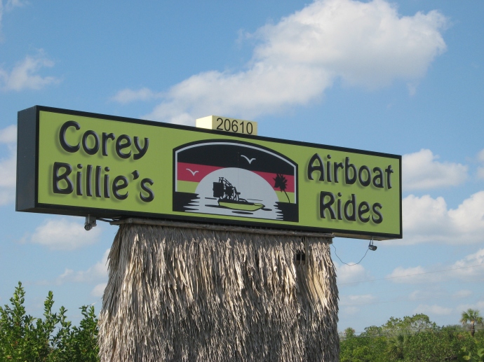 Corey Billie's sign